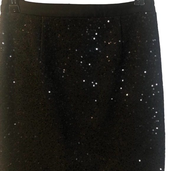 Boden black sequin structured pencil skirt size 2 regular EUC - Picture 3 of 8